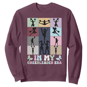 In My Cheer Mom Era Sweatshirt Cheerleader Squad Fan Gift TS12 Maroon Print Your Wear