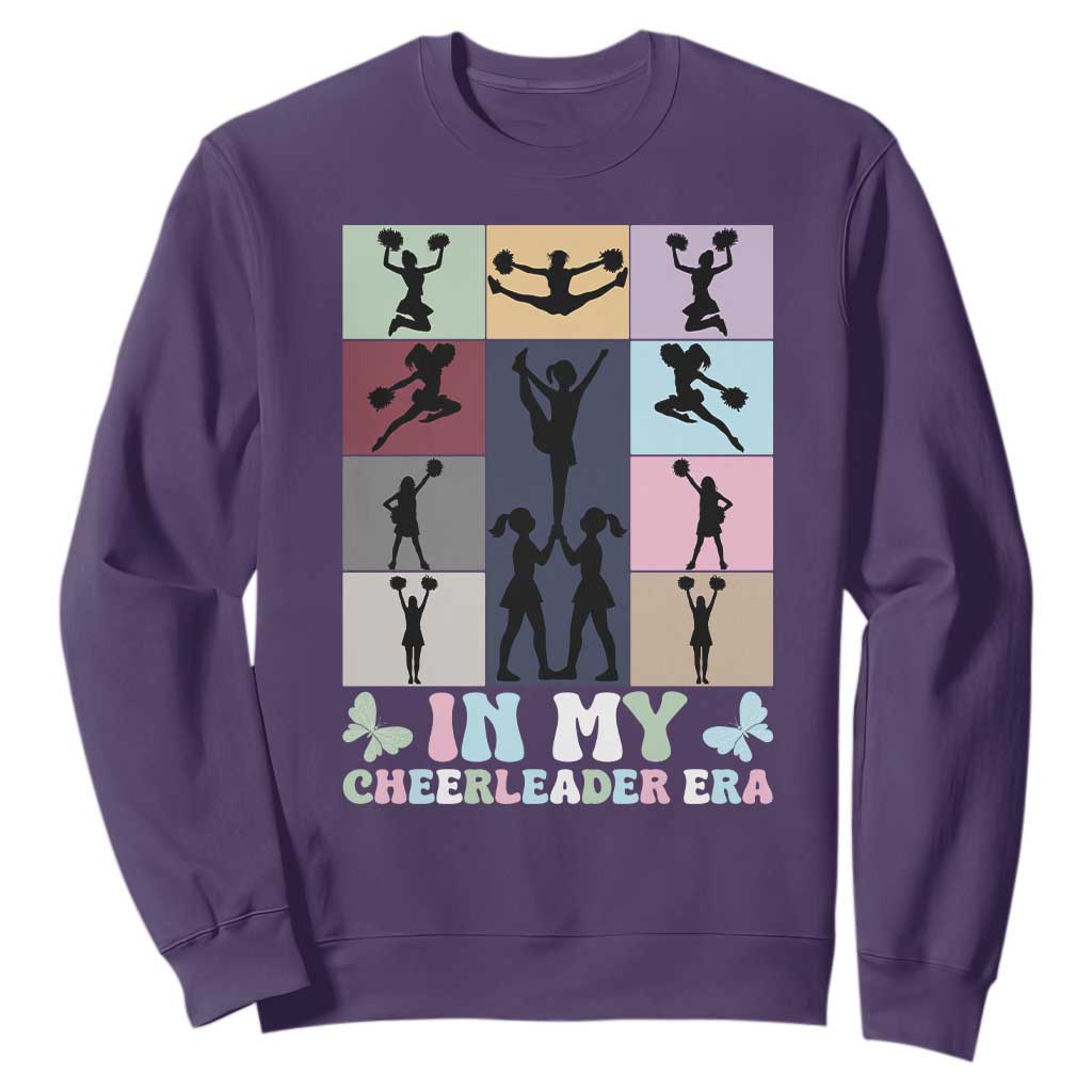 In My Cheer Mom Era Sweatshirt Cheerleader Squad Fan Gift TS12 Purple Print Your Wear