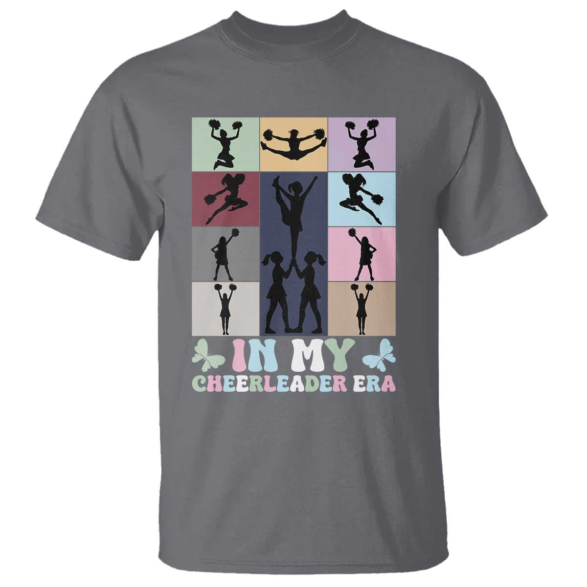 In My Cheer Mom Era T Shirt Cheerleader Squad Fan Gift TS12 Charcoal Print Your Wear