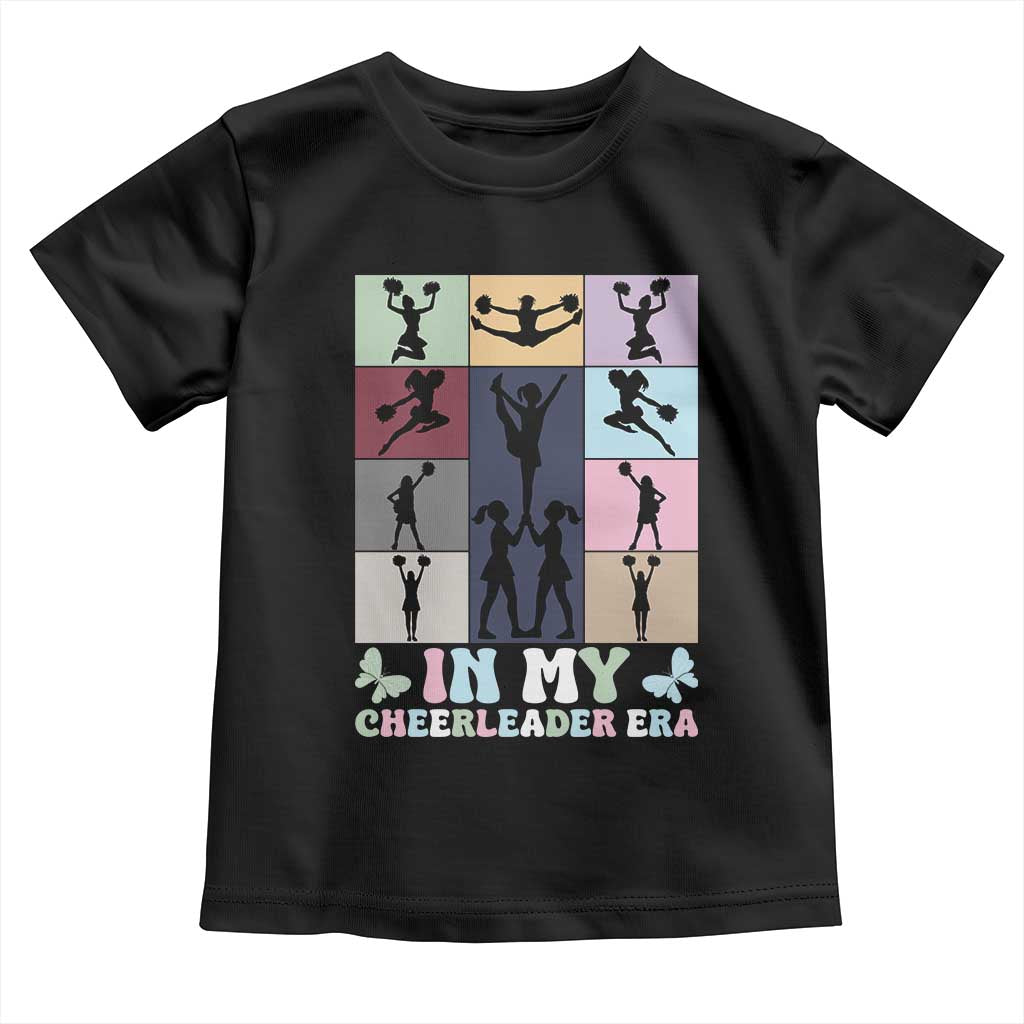 In My Cheer Mom Era Toddler T Shirt Cheerleader Squad Fan Gift TS12 Black Print Your Wear