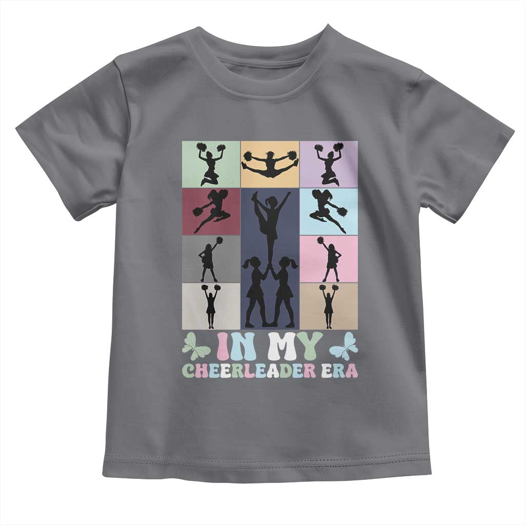 In My Cheer Mom Era Toddler T Shirt Cheerleader Squad Fan Gift TS12 Charcoal Print Your Wear