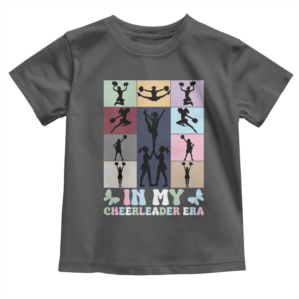 In My Cheer Mom Era Toddler T Shirt Cheerleader Squad Fan Gift TS12 Dark Heather Print Your Wear