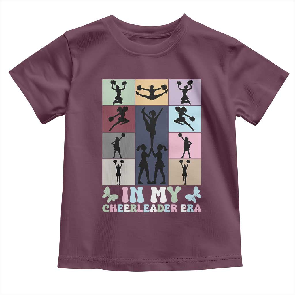 In My Cheer Mom Era Toddler T Shirt Cheerleader Squad Fan Gift TS12 Maroon Print Your Wear