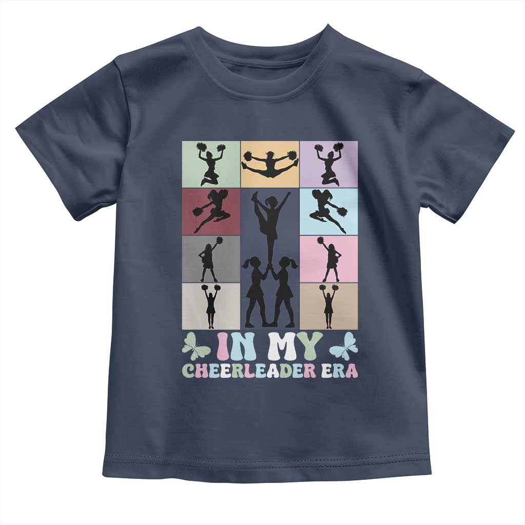 In My Cheer Mom Era Toddler T Shirt Cheerleader Squad Fan Gift TS12 Navy Print Your Wear