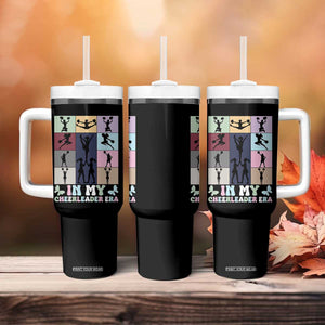 In My Cheer Mom Era Tumbler With Handle Cheerleader Squad Fan Gift TS12 Print Your Wear