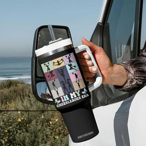 In My Cheer Mom Era Tumbler With Handle Cheerleader Squad Fan Gift TS12 Print Your Wear