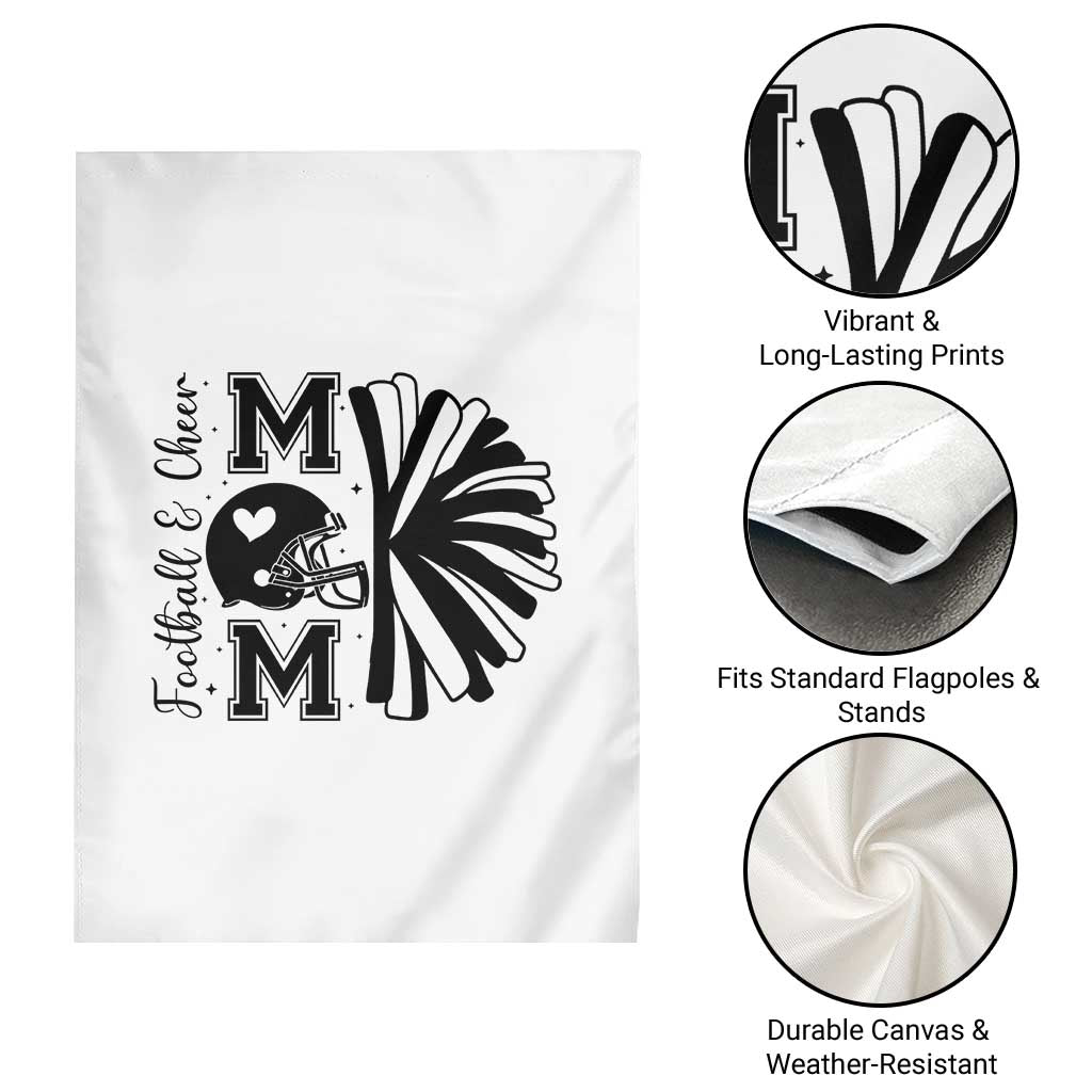 Proud Football And Cheer Mom Quote Garden Flag Gift For Sports Season TS12 Print Your Wear