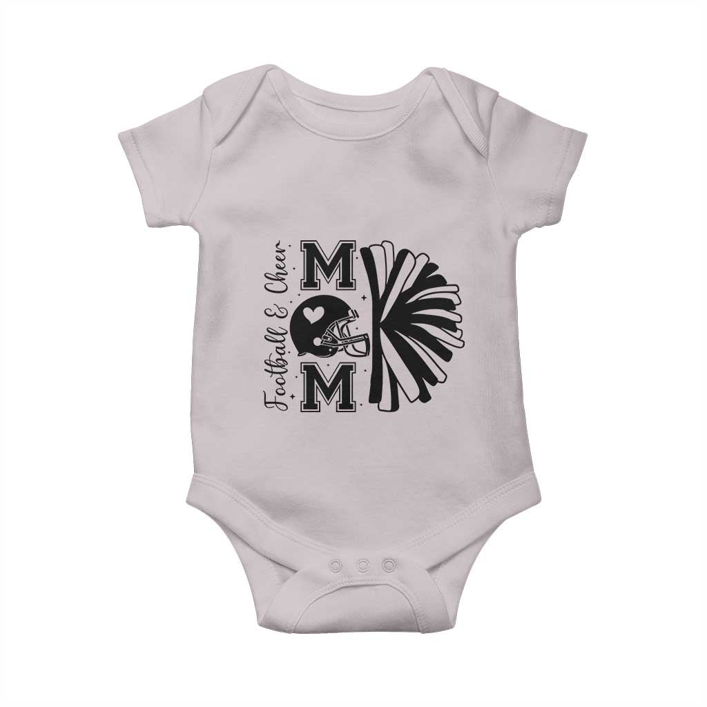 Proud Football And Cheer Mom Quote Baby Onesie Gift For Sports Season TS12 Ice Gray Print Your Wear
