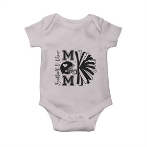 Proud Football And Cheer Mom Quote Baby Onesie Gift For Sports Season TS12 Ice Gray Print Your Wear
