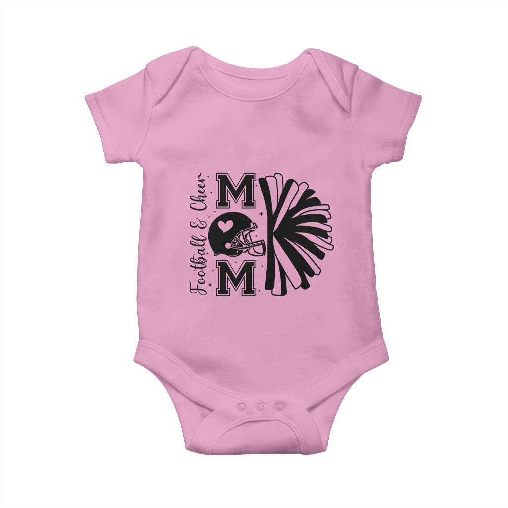 Proud Football And Cheer Mom Quote Baby Onesie Gift For Sports Season TS12 Light Pink Print Your Wear