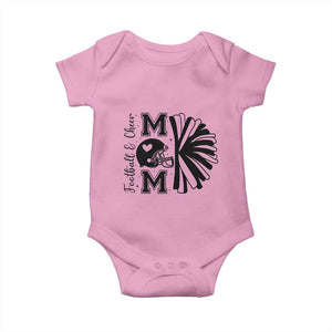 Proud Football And Cheer Mom Quote Baby Onesie Gift For Sports Season TS12 Light Pink Print Your Wear