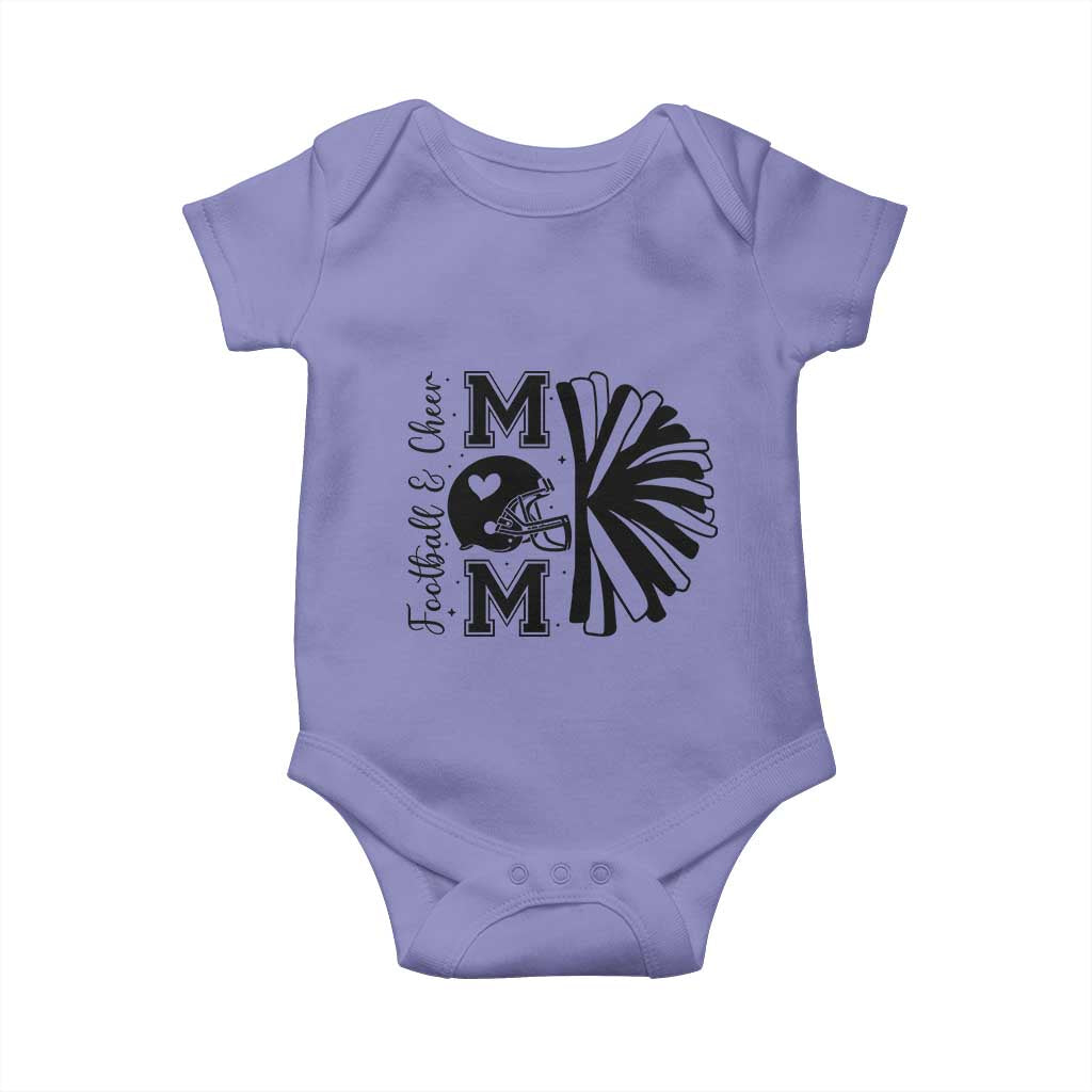 Proud Football And Cheer Mom Quote Baby Onesie Gift For Sports Season TS12 Violet Print Your Wear