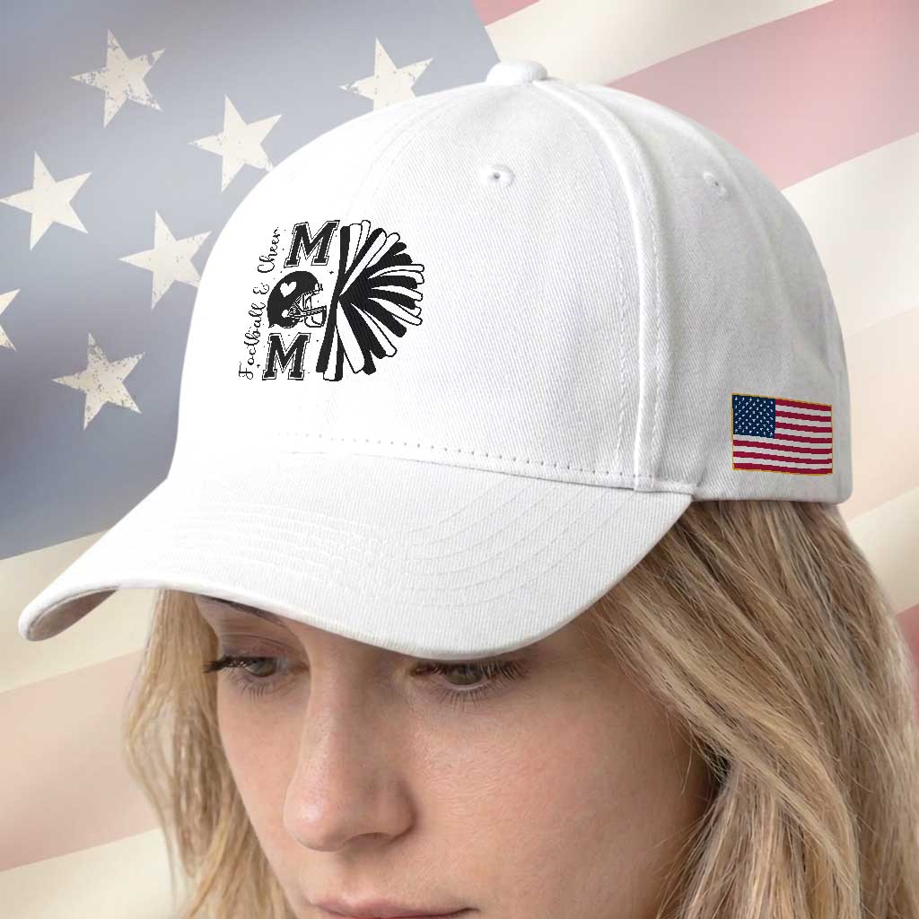 Proud Football And Cheer Mom Quote Baseball Cap Gift For Sports Season TS12 Print Your Wear