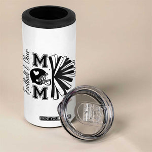 Proud Football And Cheer Mom Quote 4 in 1 Can Cooler Tumbler Gift For Sports Season TS12 Print Your Wear
