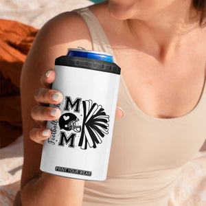 Proud Football And Cheer Mom Quote 4 in 1 Can Cooler Tumbler Gift For Sports Season TS12 Print Your Wear