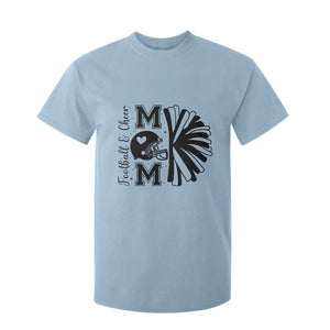 Proud Football And Cheer Mom Quote T Shirt For Kid Gift For Sports Season TS12 Light Blue Print Your Wear