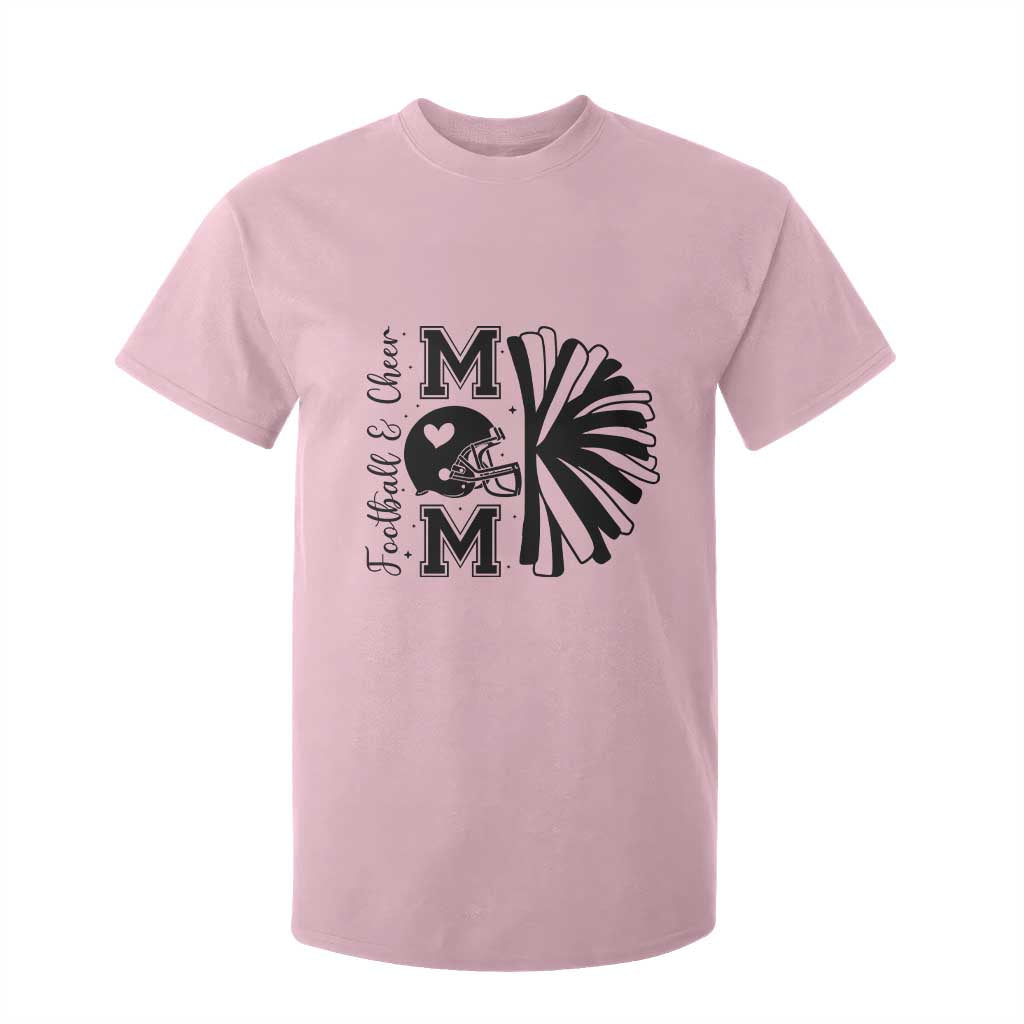 Proud Football And Cheer Mom Quote T Shirt For Kid Gift For Sports Season TS12 Light Pink Print Your Wear