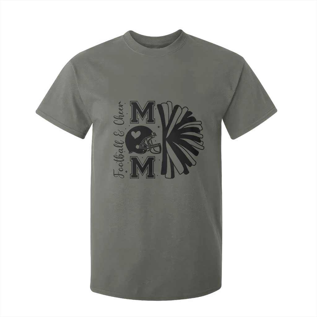 Proud Football And Cheer Mom Quote T Shirt For Kid Gift For Sports Season TS12 Military Green Print Your Wear