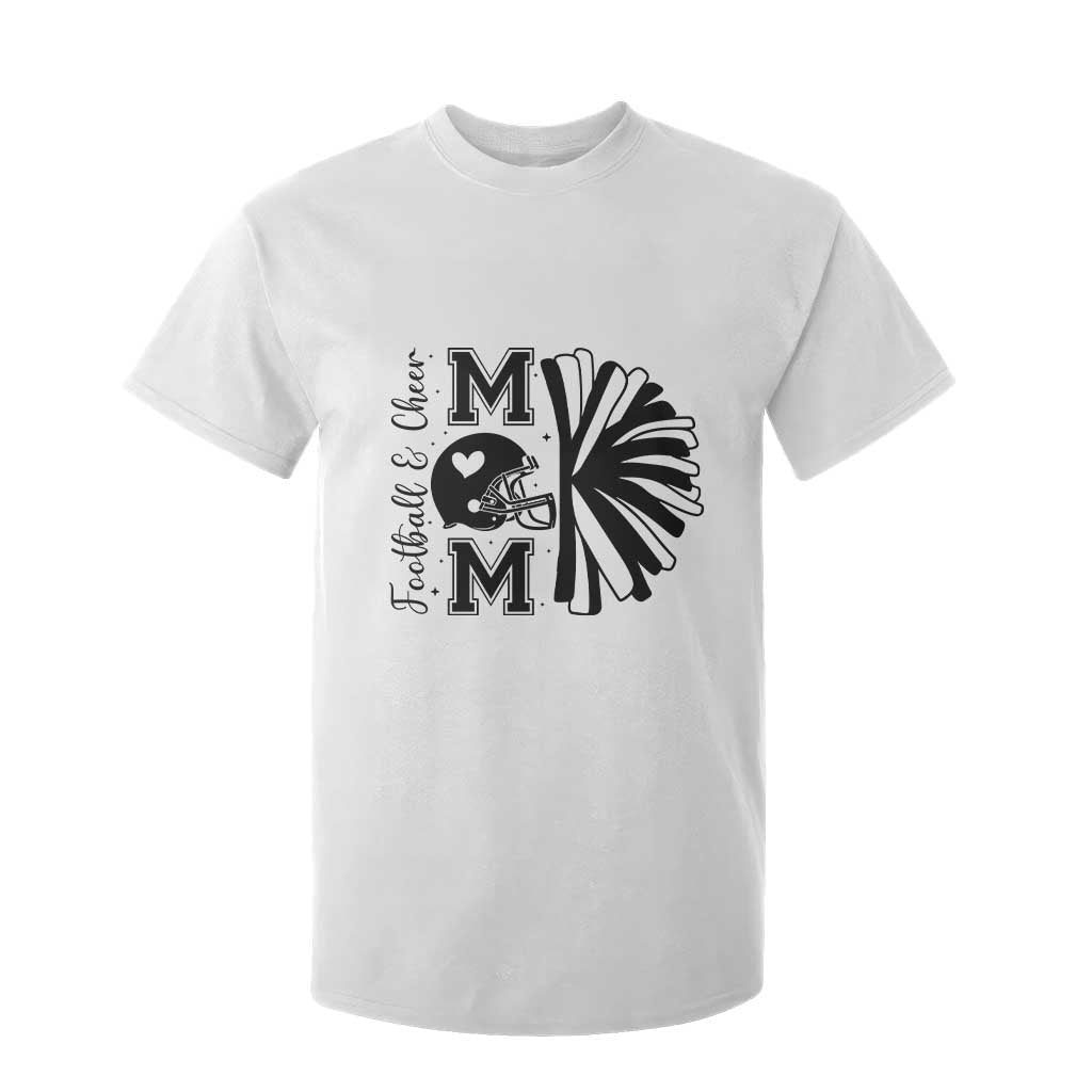 Proud Football And Cheer Mom Quote T Shirt For Kid Gift For Sports Season TS12 White Print Your Wear