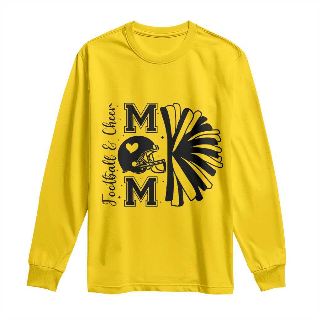 Proud Football And Cheer Mom Quote Long Sleeve Shirt Gift For Sports Season TS12 Daisy Print Your Wear