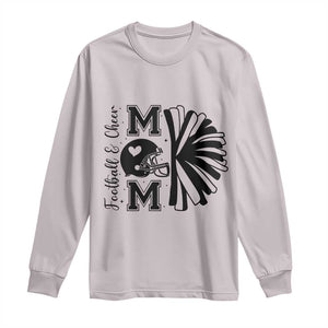 Proud Football And Cheer Mom Quote Long Sleeve Shirt Gift For Sports Season TS12 Ice Gray Print Your Wear