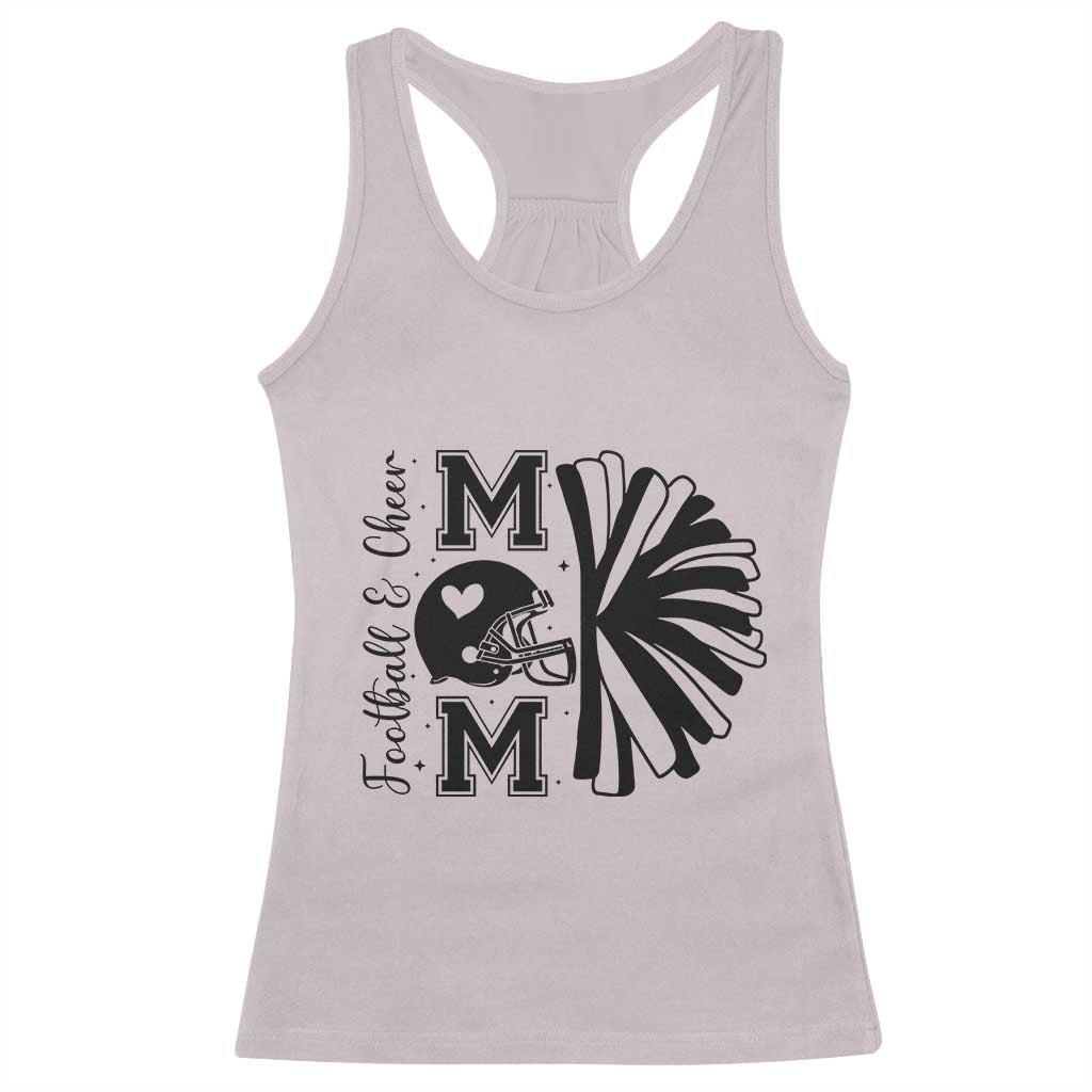 Proud Football And Cheer Mom Quote Racerback Tank Top Gift For Sports Season TS12 Ice Gray Print Your Wear