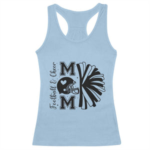 Proud Football And Cheer Mom Quote Racerback Tank Top Gift For Sports Season TS12 Light Blue Print Your Wear