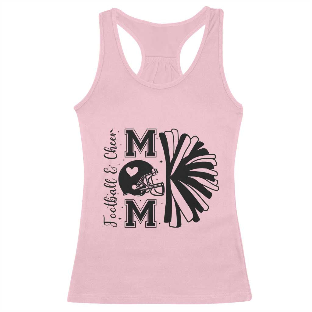 Proud Football And Cheer Mom Quote Racerback Tank Top Gift For Sports Season TS12 Light Pink Print Your Wear