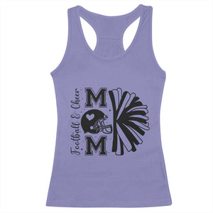 Proud Football And Cheer Mom Quote Racerback Tank Top Gift For Sports Season - Print Your Wear