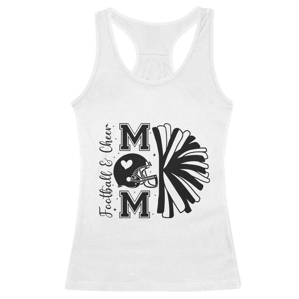 Proud Football And Cheer Mom Quote Racerback Tank Top Gift For Sports Season TS12 White Print Your Wear