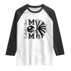 Proud Football And Cheer Mom Quote Raglan Shirt Gift For Sports Season TS12 White Black Print Your Wear