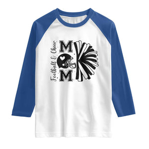 Proud Football And Cheer Mom Quote Raglan Shirt Gift For Sports Season TS12 White Royal Print Your Wear