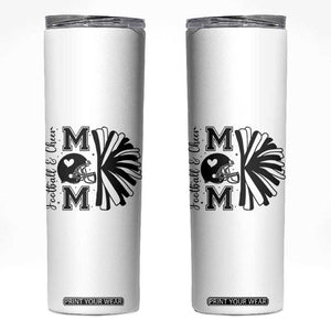Proud Football And Cheer Mom Quote Skinny Tumbler Gift For Sports Season TS12 White Print Your Wear