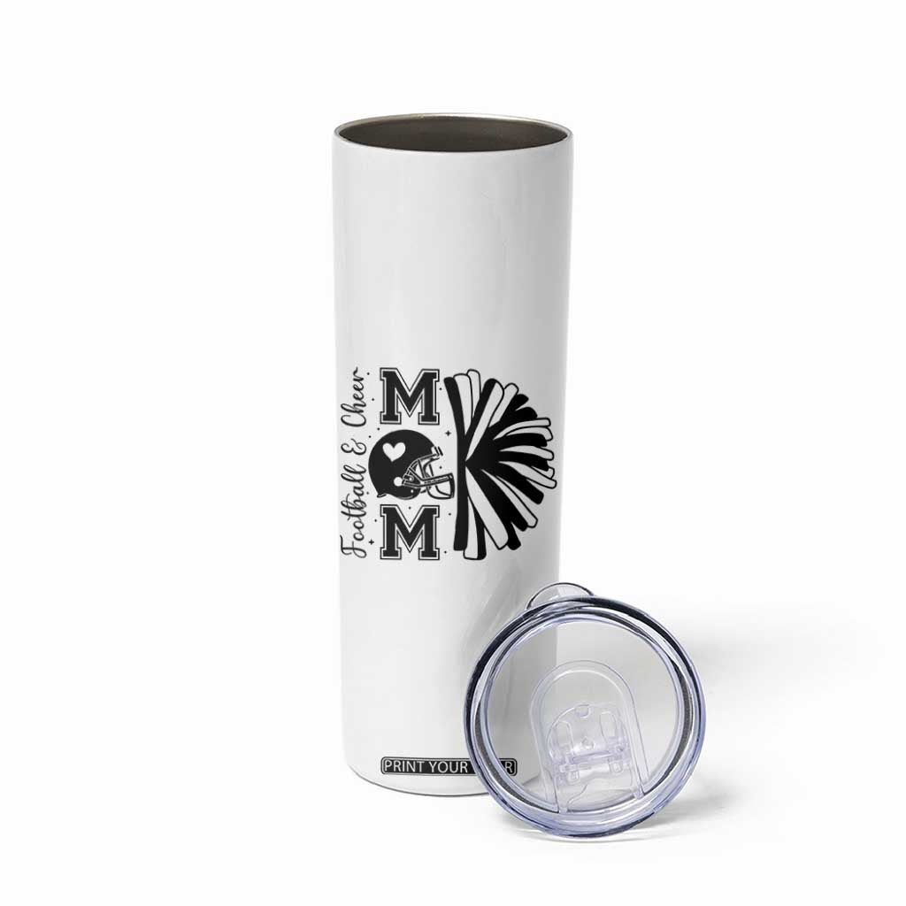 Proud Football And Cheer Mom Quote Skinny Tumbler Gift For Sports Season TS12 Print Your Wear
