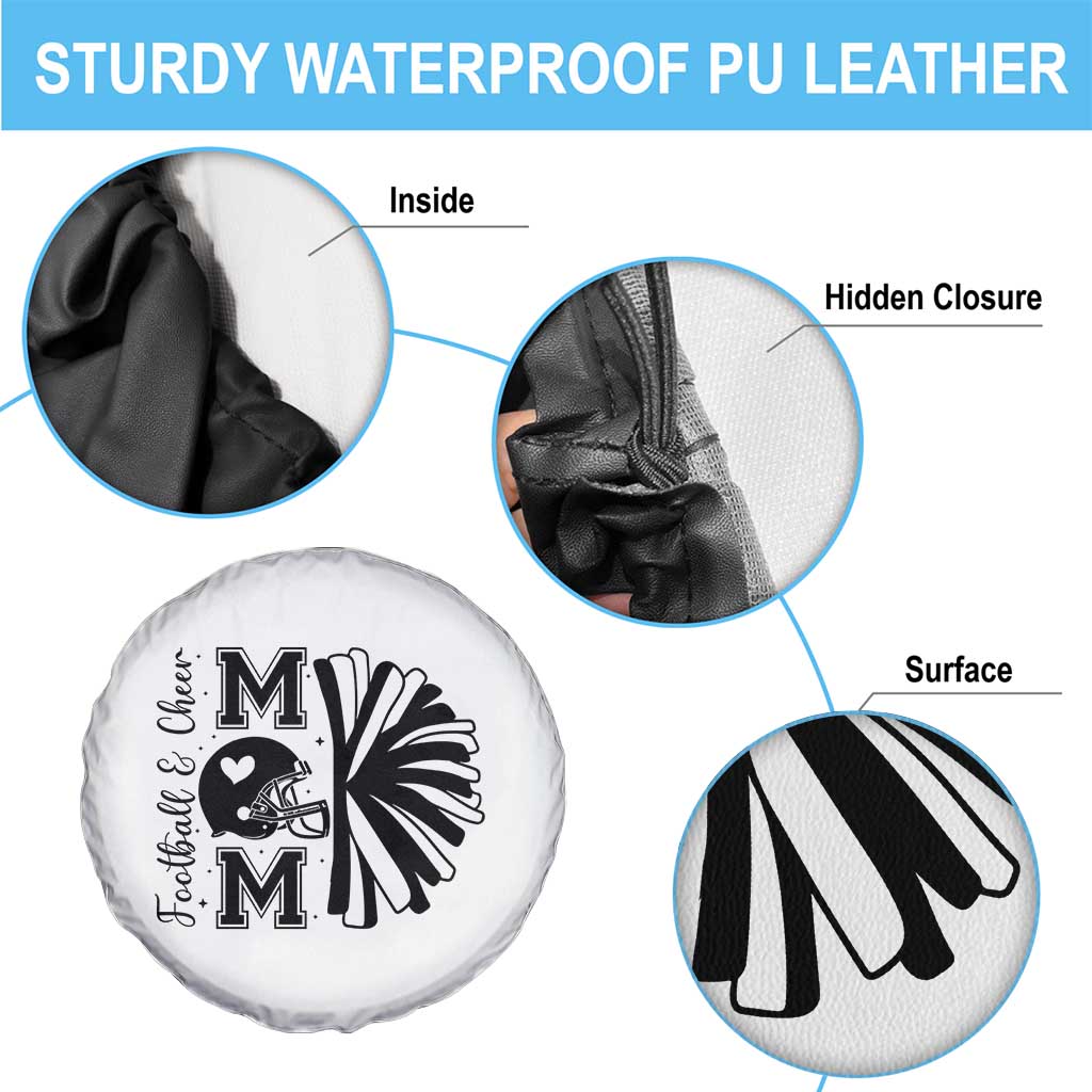 Proud Football And Cheer Mom Quote Spare Tire Cover Gift For Sports Season TS12 Print Your Wear