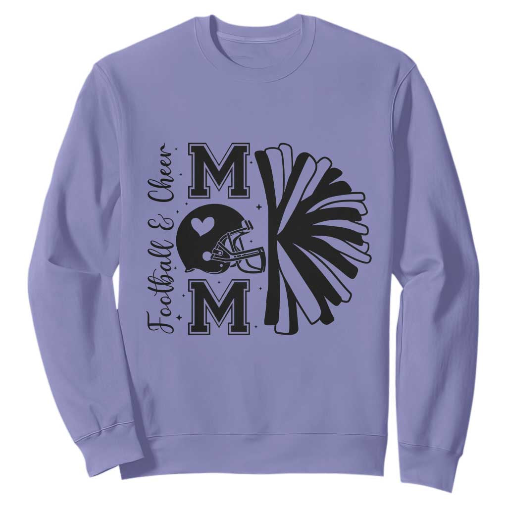 Proud Football And Cheer Mom Quote Sweatshirt Gift For Sports Season TS12 Violet Print Your Wear