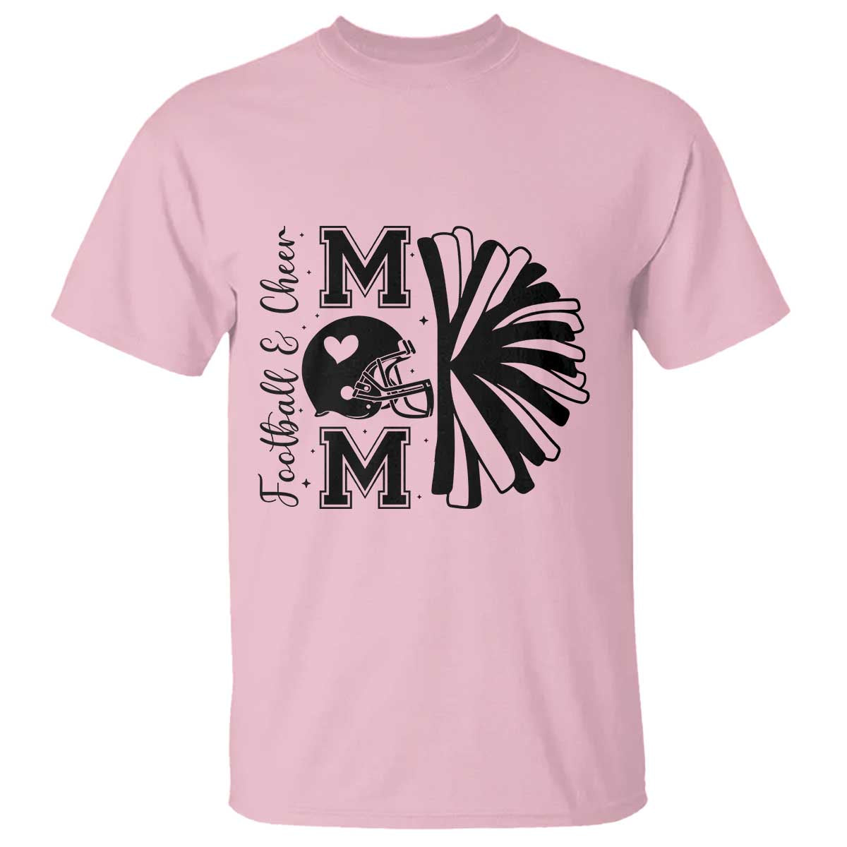 Proud Football And Cheer Mom Quote T Shirt Gift For Sports Season TS12 Light Pink Print Your Wear