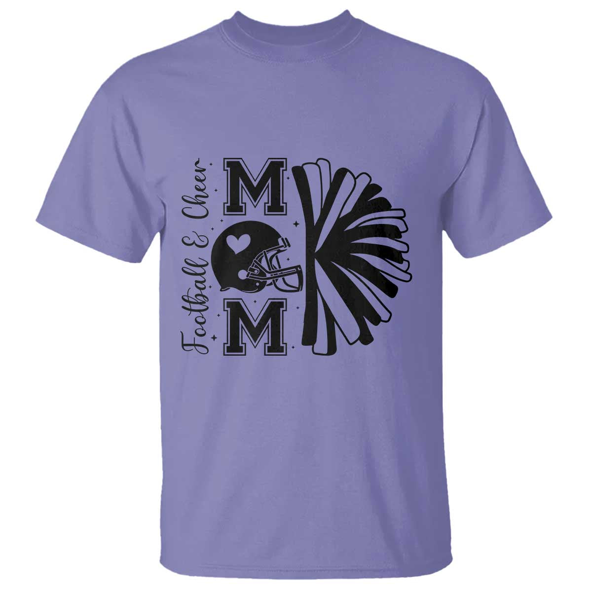 Proud Football And Cheer Mom Quote T Shirt Gift For Sports Season TS12 Violet Print Your Wear