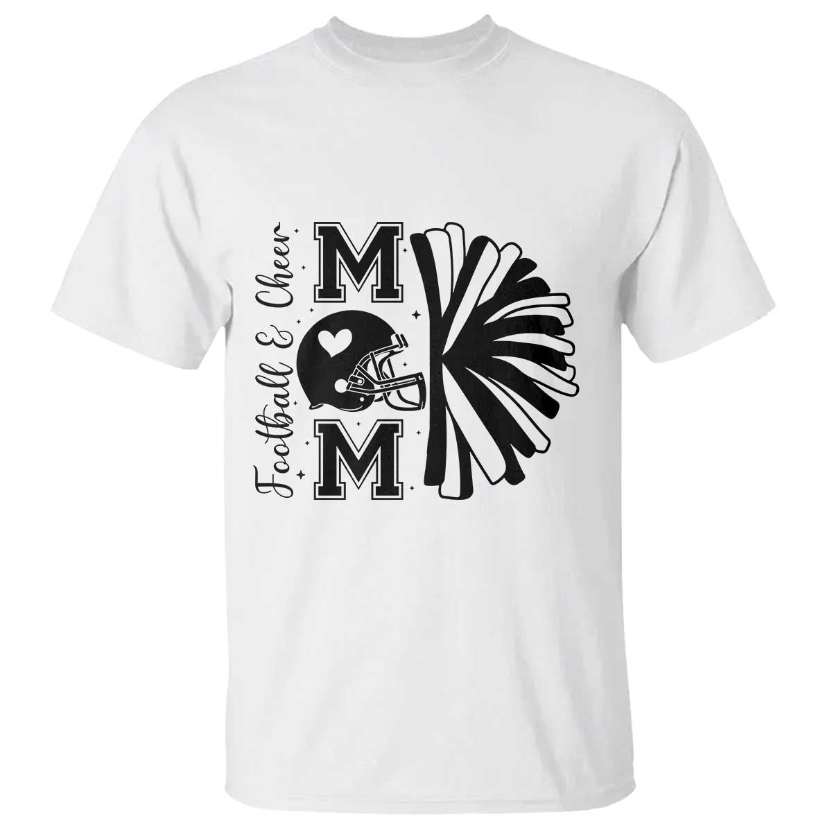 Proud Football And Cheer Mom Quote T Shirt Gift For Sports Season TS12 White Print Your Wear