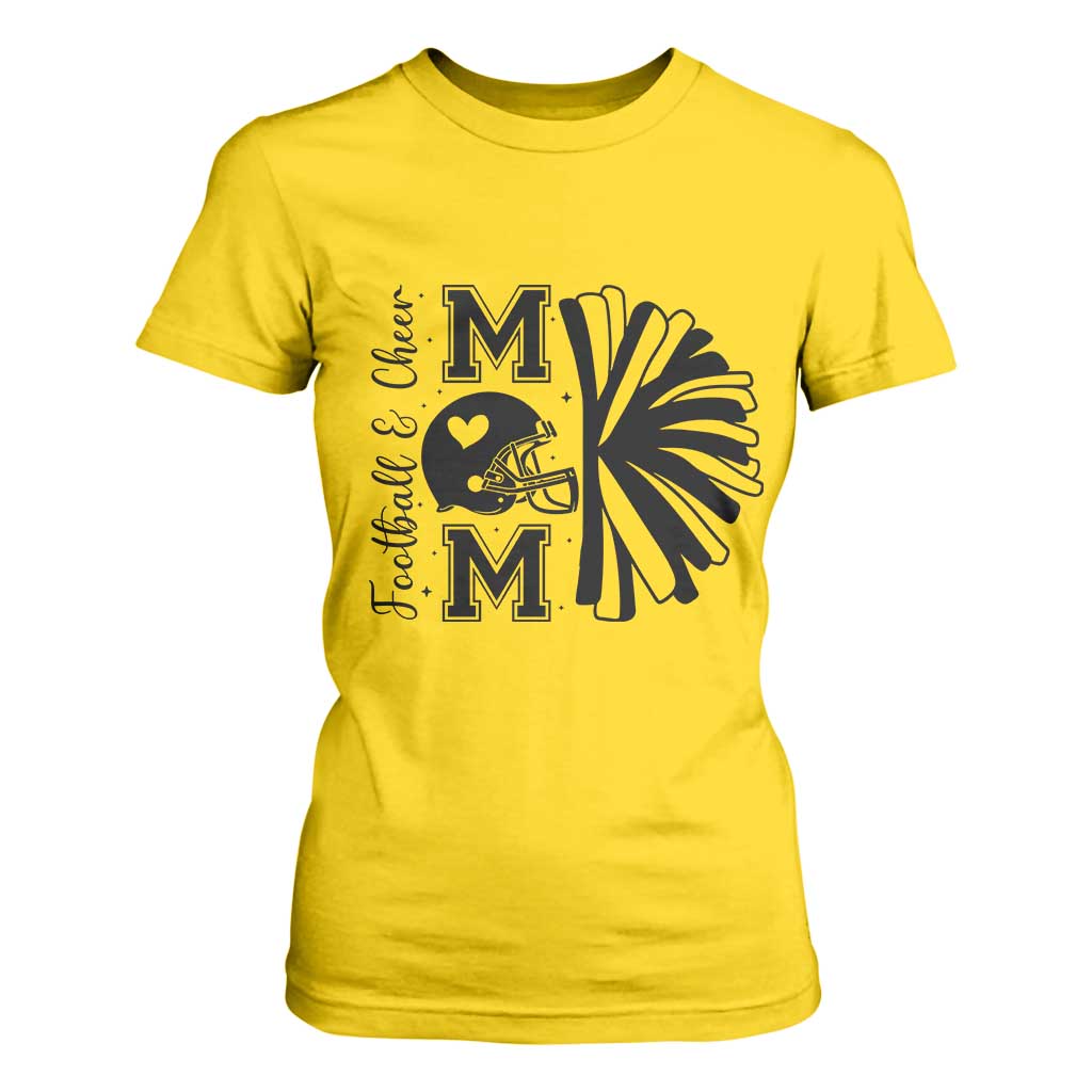 Proud Football And Cheer Mom Quote T Shirt For Women Gift For Sports Season TS12 Daisy Print Your Wear