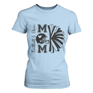 Proud Football And Cheer Mom Quote T Shirt For Women Gift For Sports Season TS12 Light Blue Print Your Wear