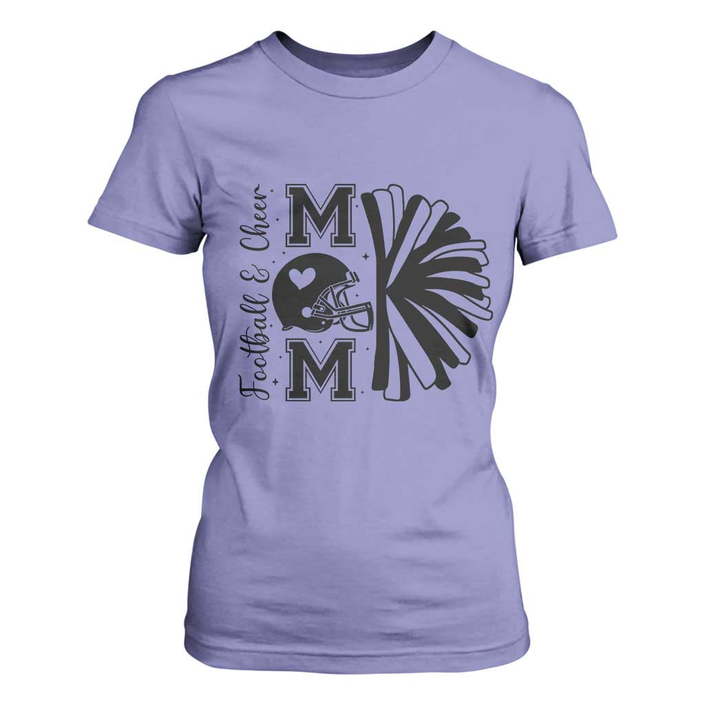 Proud Football And Cheer Mom Quote T Shirt For Women Gift For Sports Season TS12 Violet Print Your Wear