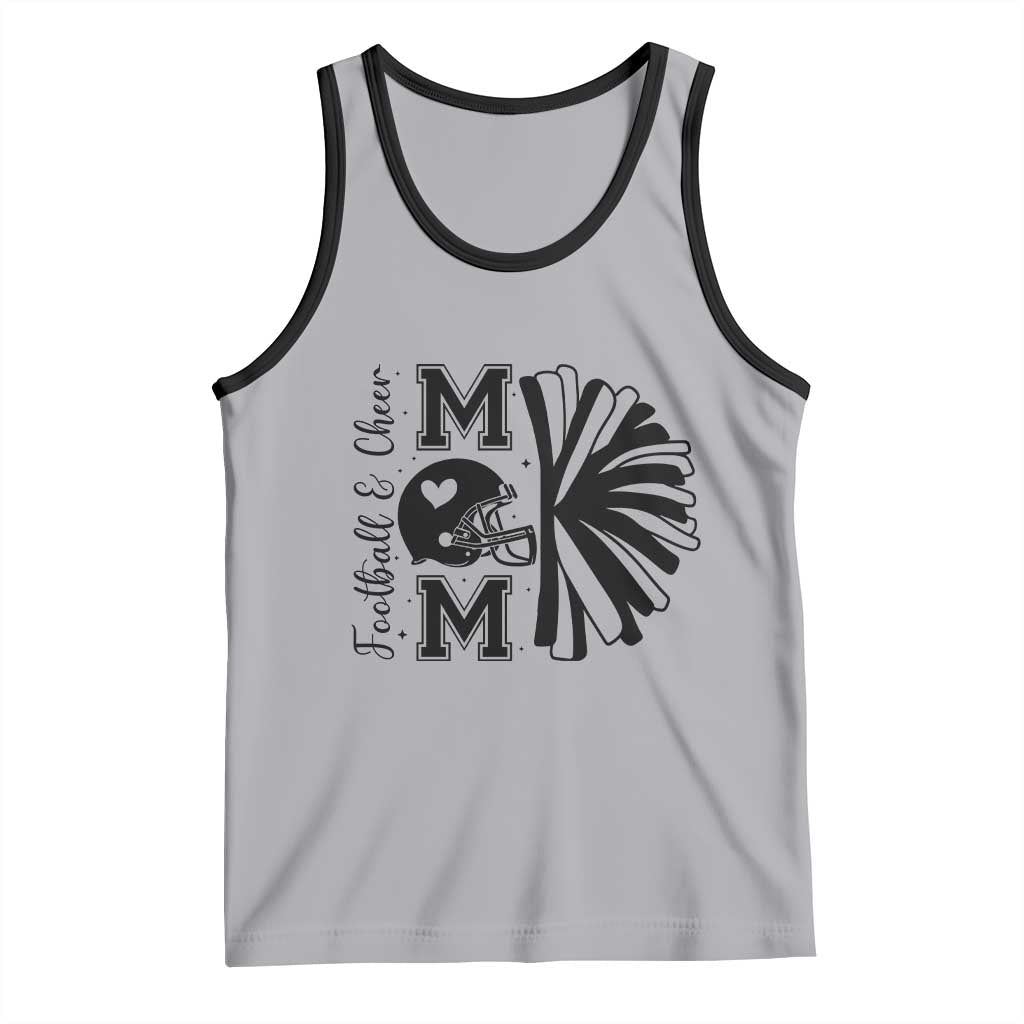 Proud Football And Cheer Mom Quote Tank Top Gift For Sports Season TS12 Athletic Heather Black Print Your Wear