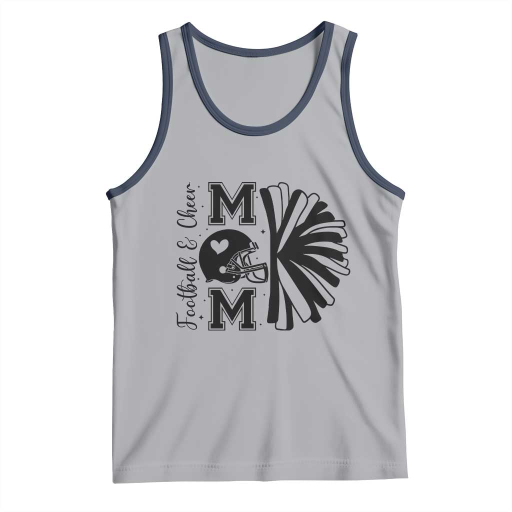 Proud Football And Cheer Mom Quote Tank Top Gift For Sports Season TS12 Athletic Heather Navy Print Your Wear