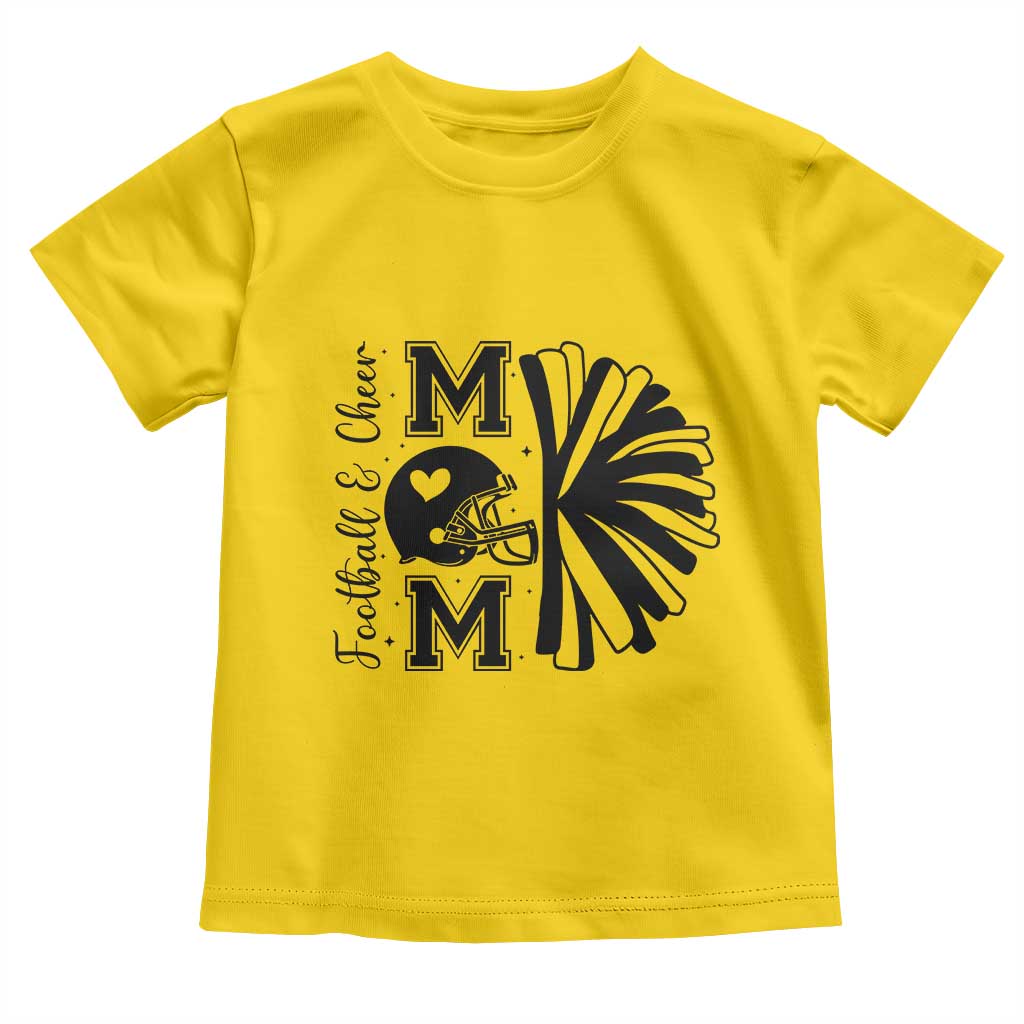 Proud Football And Cheer Mom Quote Toddler T Shirt Gift For Sports Season TS12 Daisy Print Your Wear
