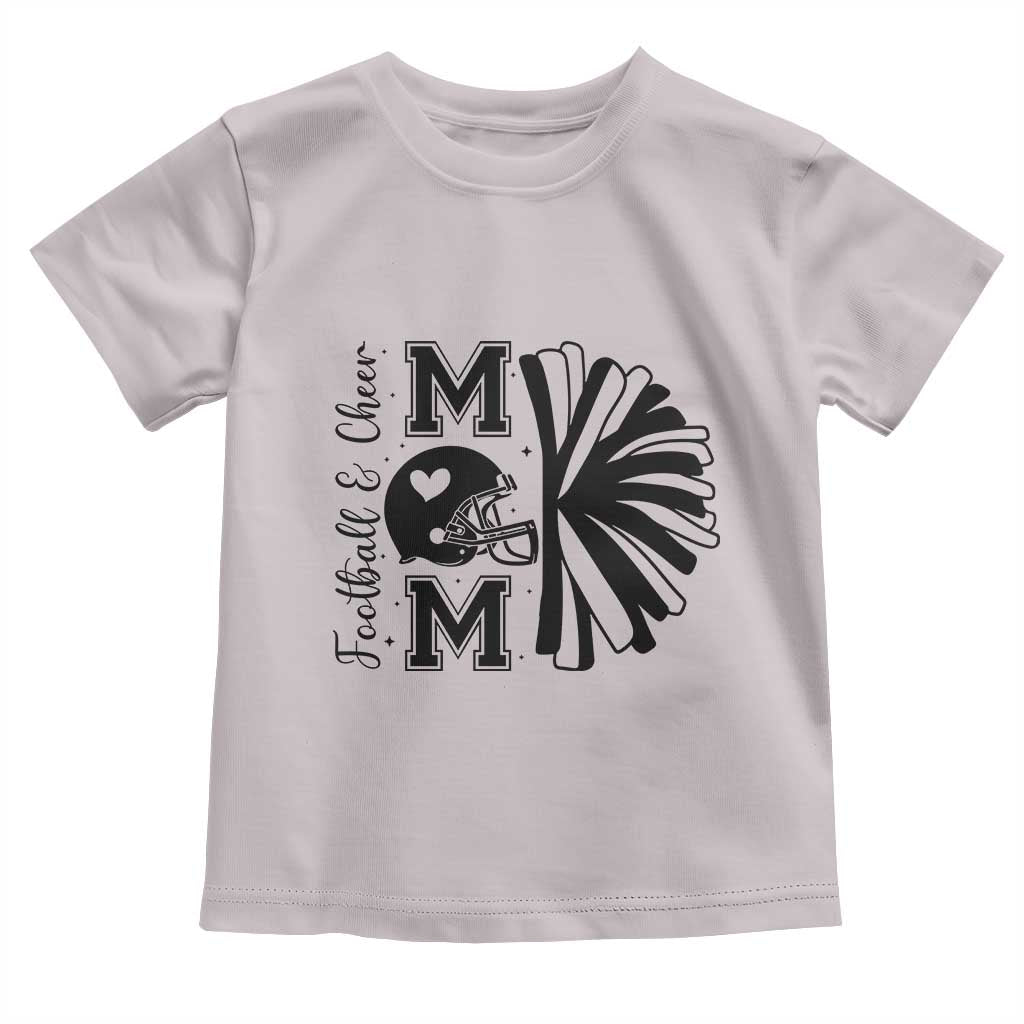 Proud Football And Cheer Mom Quote Toddler T Shirt Gift For Sports Season TS12 Ice Gray Print Your Wear