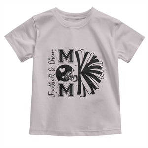 Proud Football And Cheer Mom Quote Toddler T Shirt Gift For Sports Season TS12 Ice Gray Print Your Wear