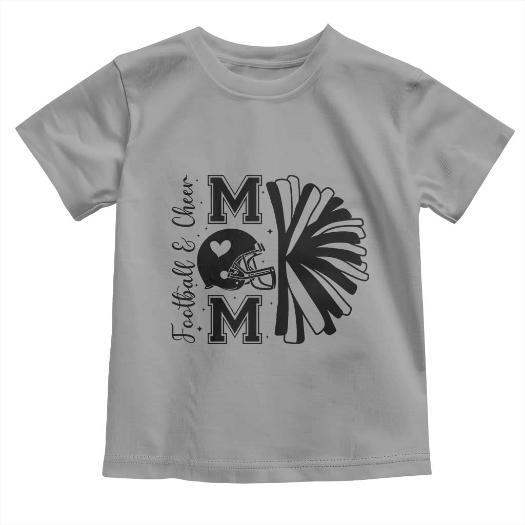 Proud Football And Cheer Mom Quote Toddler T Shirt Gift For Sports Season TS12 Sport Gray Print Your Wear