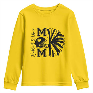 Proud Football And Cheer Mom Quote Youth Sweatshirt Gift For Sports Season TS12 Daisy Print Your Wear