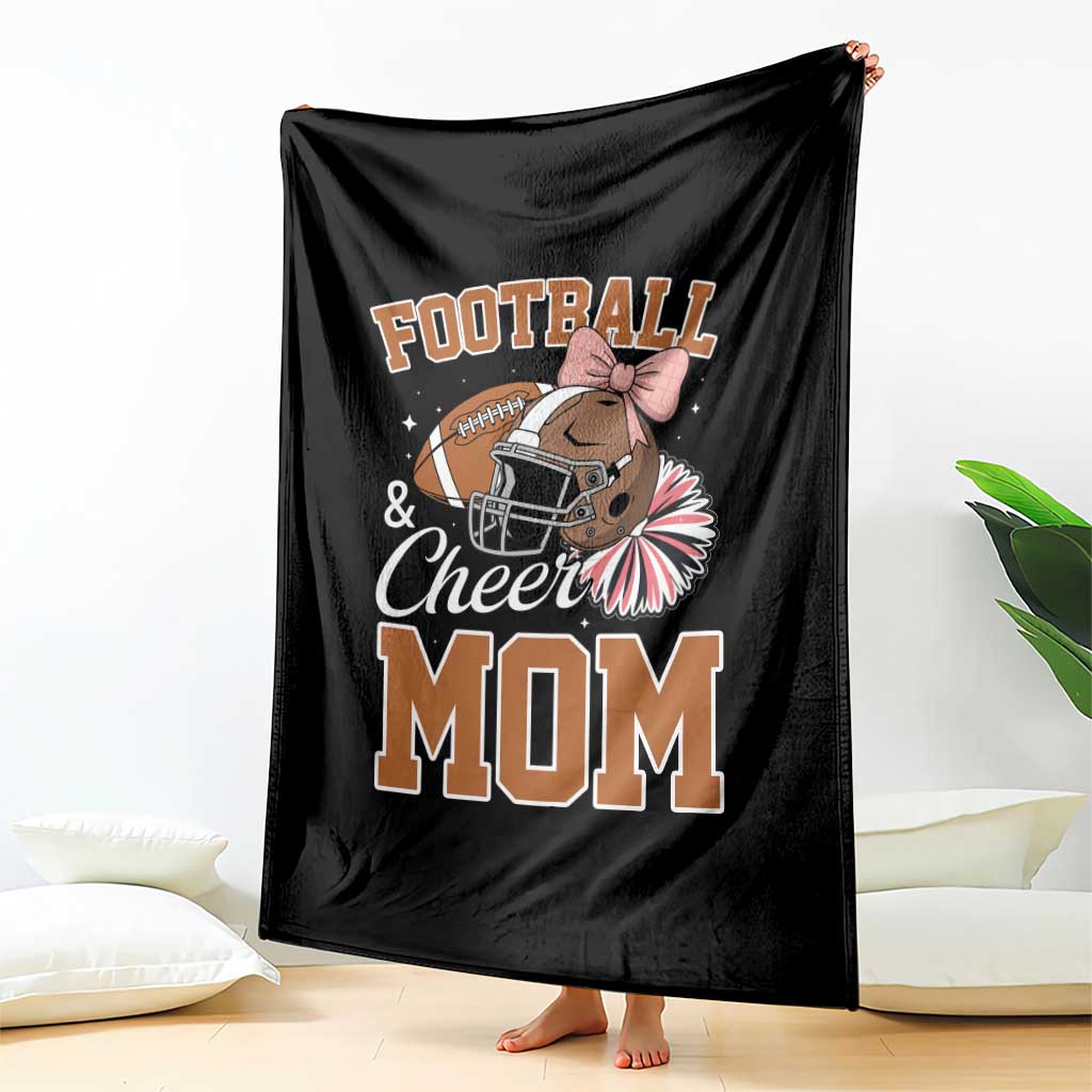 Funny Football And Cheer Mom Quote Throw Blanket Sports Season Gift TS12 Print Your Wear